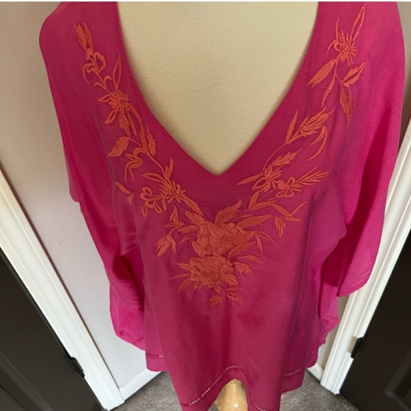 4/$15 SALE Talbots | Swim Cover Pull Over Beach Swimwear Medium Embroidered - Picture 3 of 10